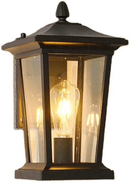 Rustic Weatherproof Exterior Wall Light, Glass Cover