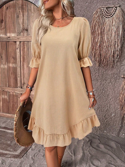 Comfy Everyday Mid Length Dress - Polyester