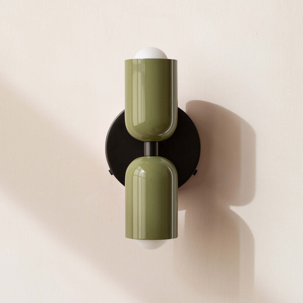 Dual Arm Brushed Steel Wall Lamp