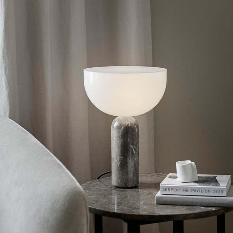 Contemporary Stone Table Lamp with Bright LED