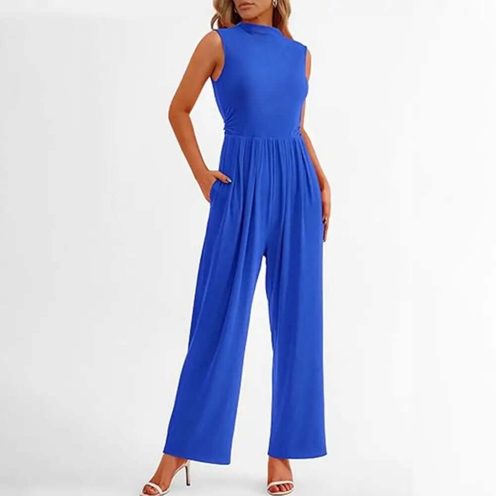 Ladies' Chic Flowy Wide Leg Jumpsuit - Luxivelle