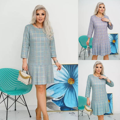 Tara | A-Line Checkered Dress for Women - Stylish Summer & Party Wear 4