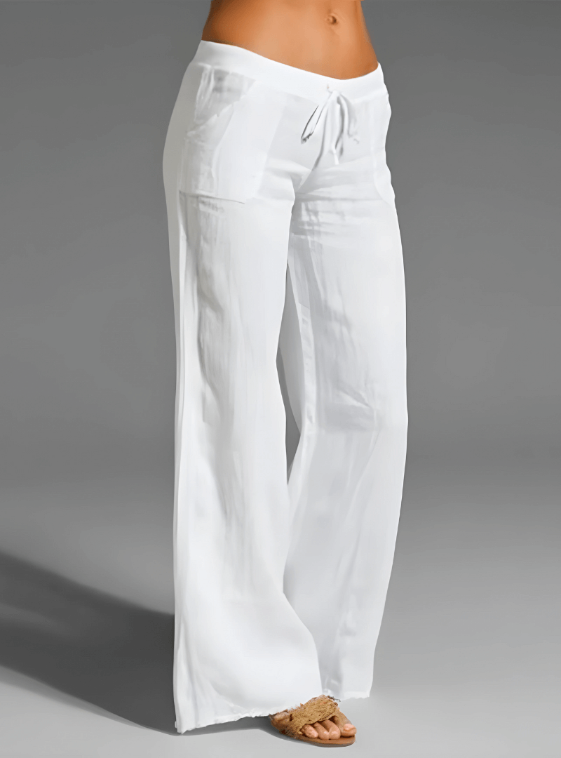 Relaxed Fit Light Linen Pants for Women - Luxivelle