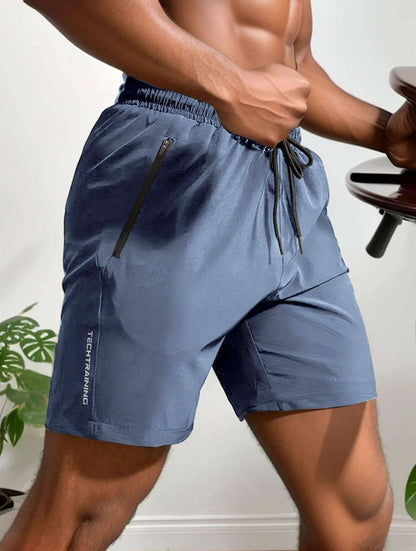 Men's Breathable Athletic Running Shorts with ZipPocket