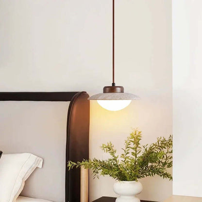 Rustic Wood and Metal LED Hanging Light