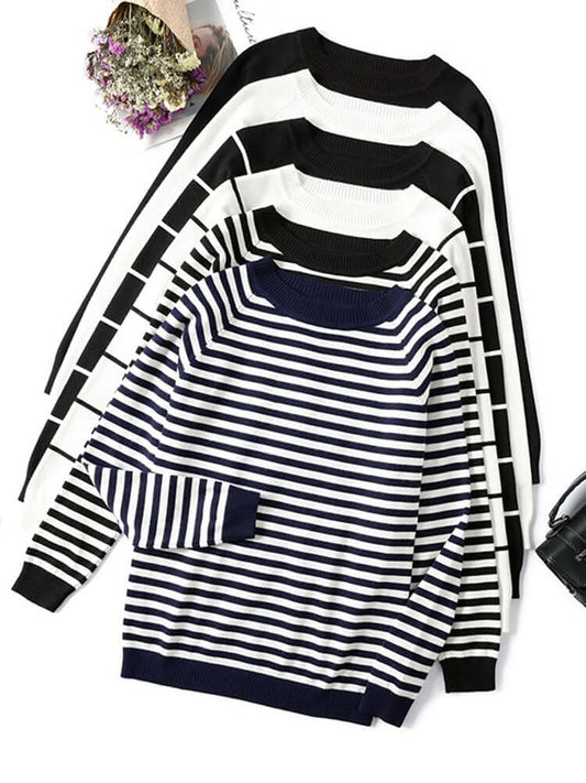 Classic Fit Colorful Knit Women's Sweater - Luxivelle