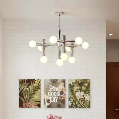 Luxury Chrome Crystal Pendant Light, 80cm Diameter