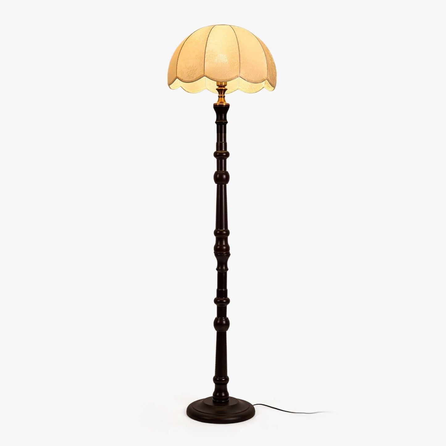 Classic Wood Table Lamp with Linen Shade