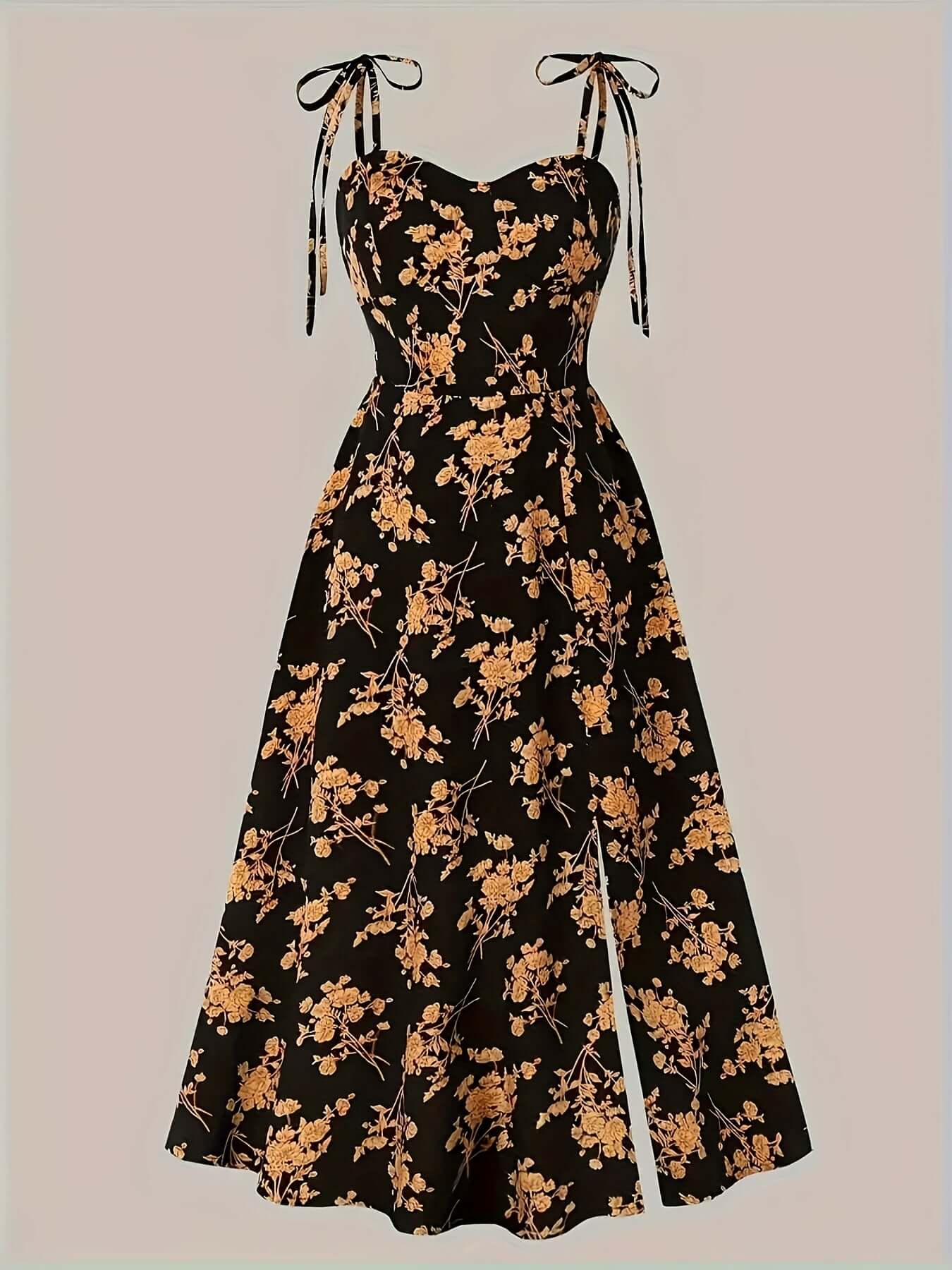 Pretty Floral Summer Dress with Adjustable Straps