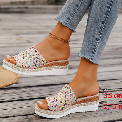 Braided Espadrille Wedge Sandals