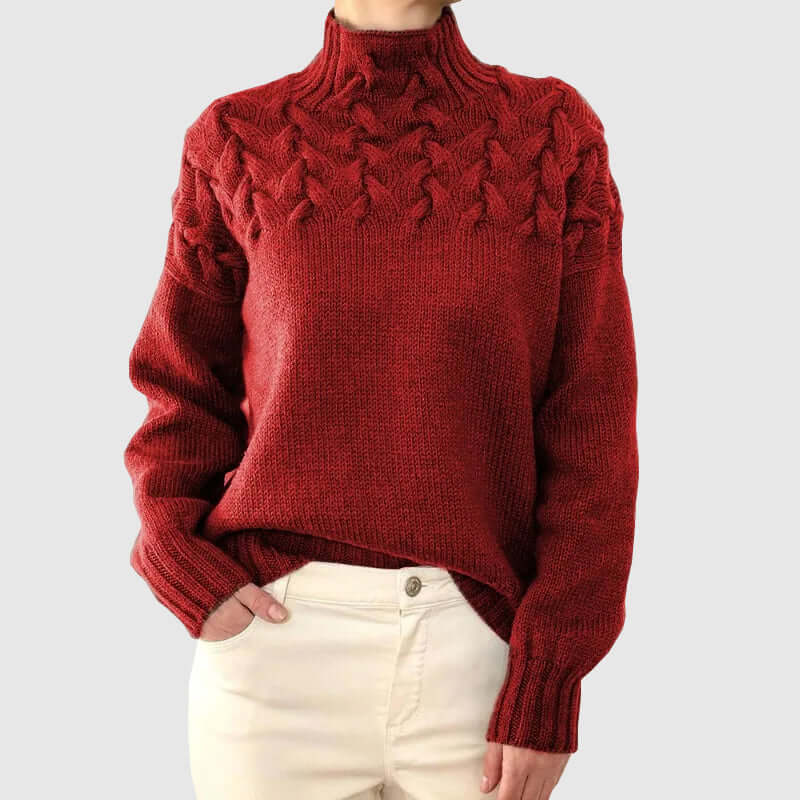 Warm Crew Neck Knit Wool Sweater