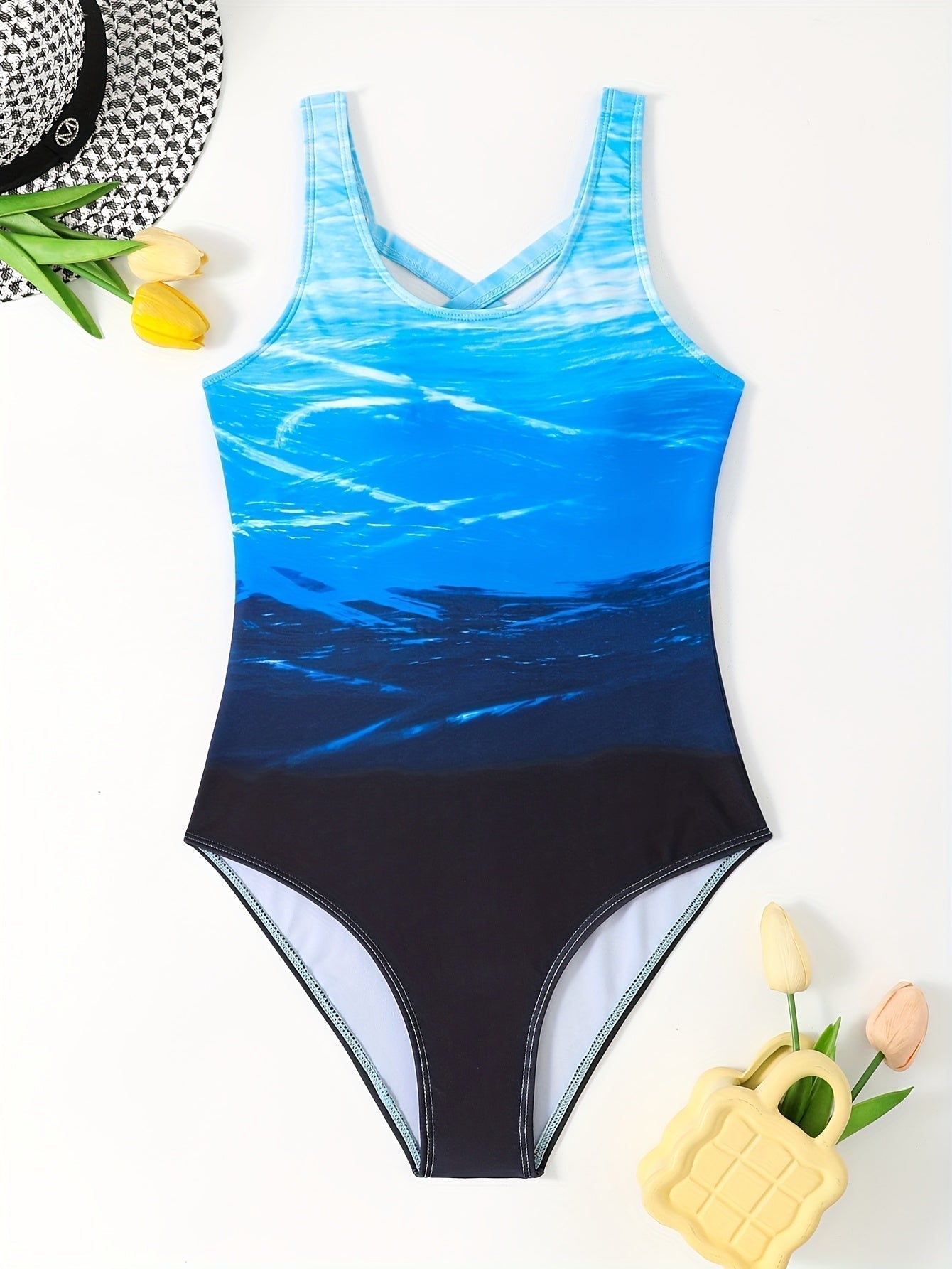 Beachy Ocean Blue Swimsuit