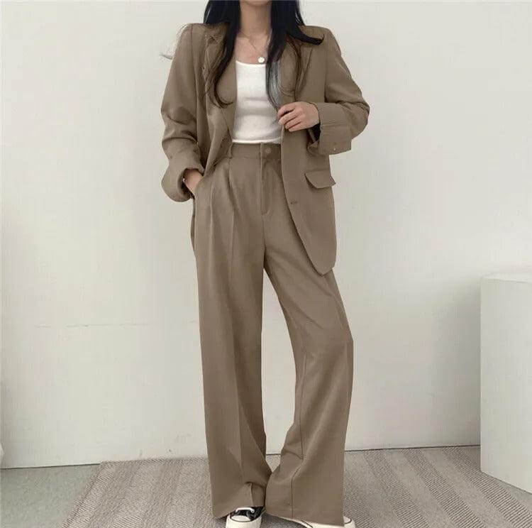 Classic Fit Jacket and Trousers Suit Set