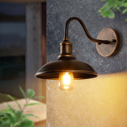 Vintage Waterproof Outdoor Wall Light Brass Finish - Luxivelle
