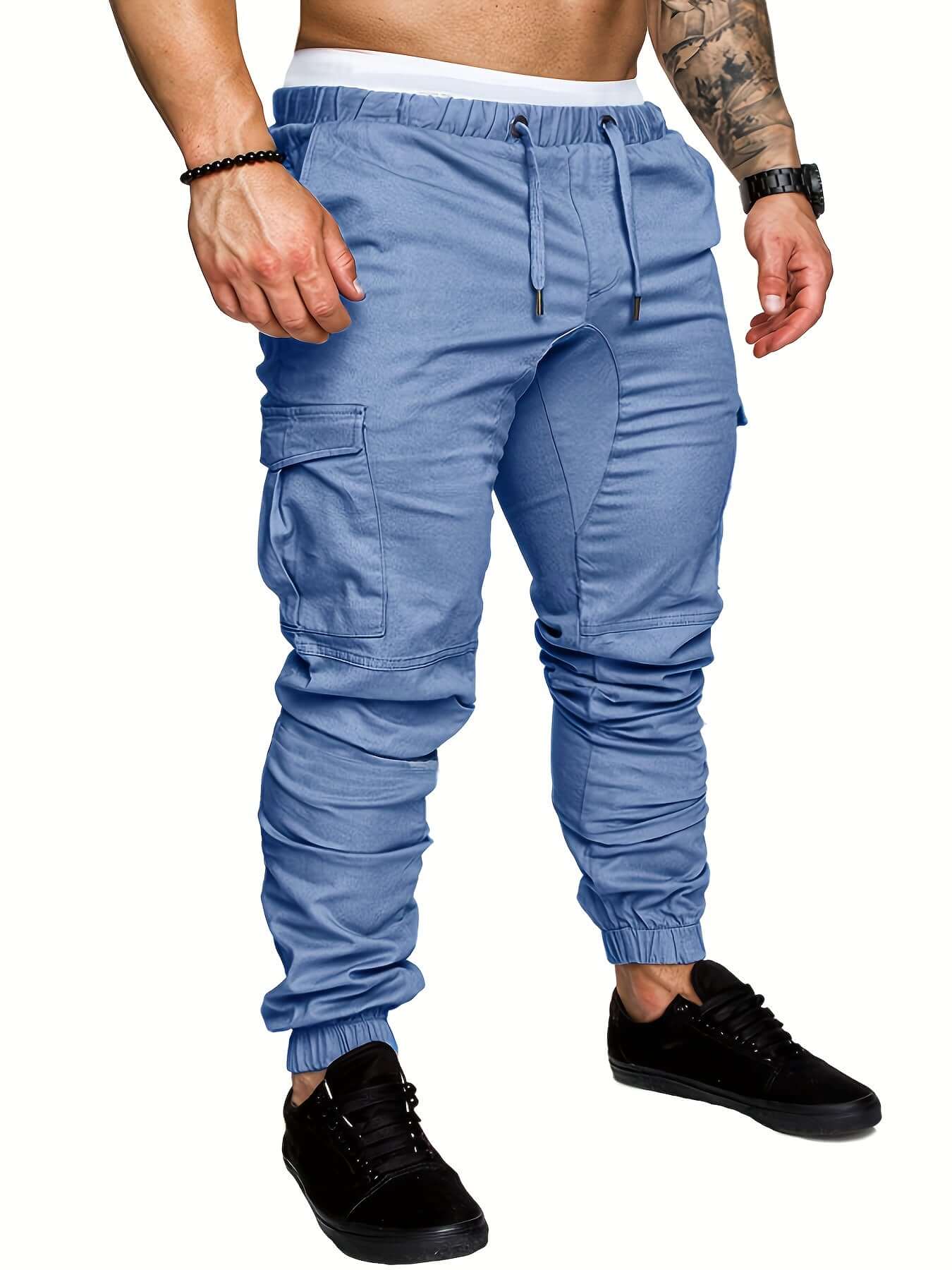Comfortable Elastic Waist Jogger Pants for Men