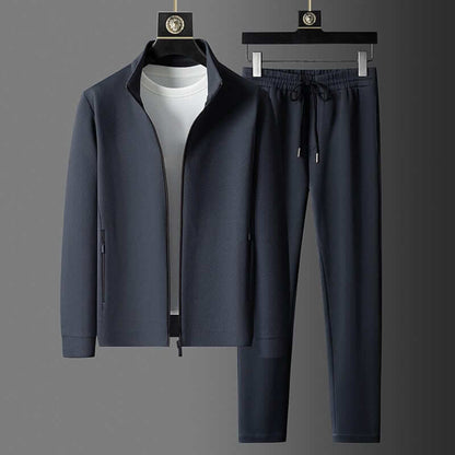Men's Athletic Sportswear Set - Zip Up Jacket & Pants