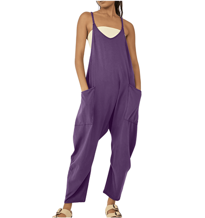 Summer Shorts Jumpsuit for Women with Pockets