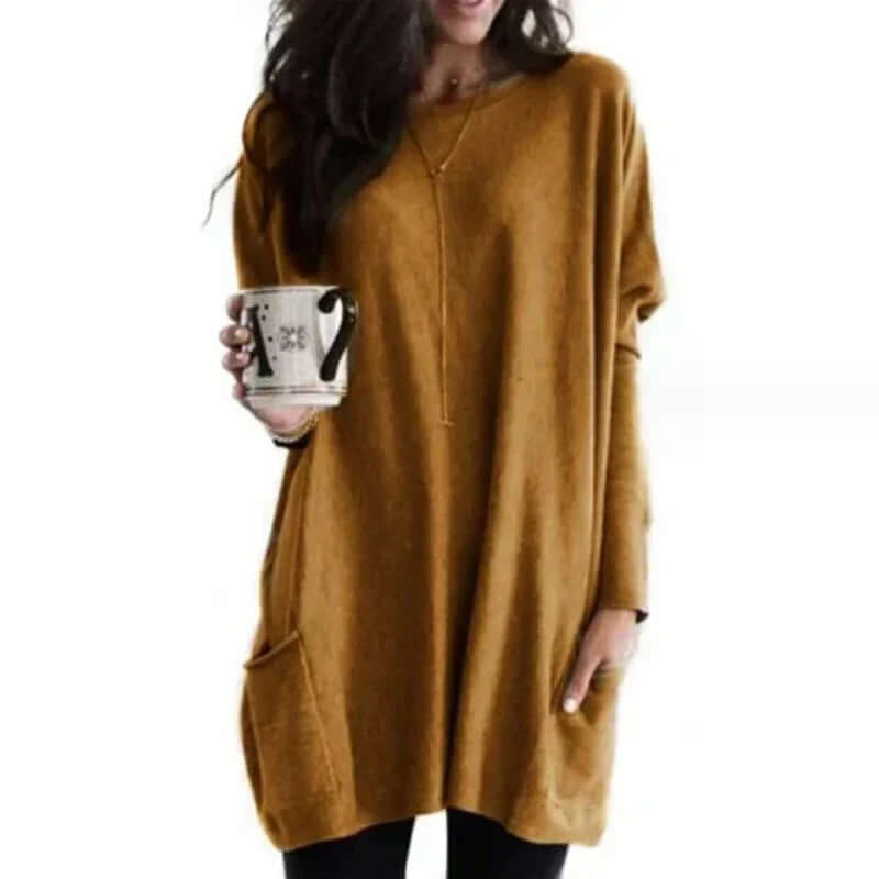 Large Soft Women's Crew Neck Sweater