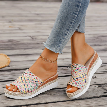 Braided Espadrille Wedge Sandals