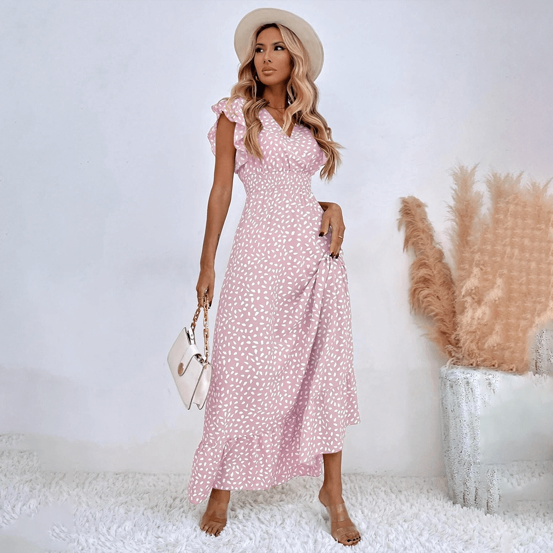 Beautiful Spotted Floor Length Dress