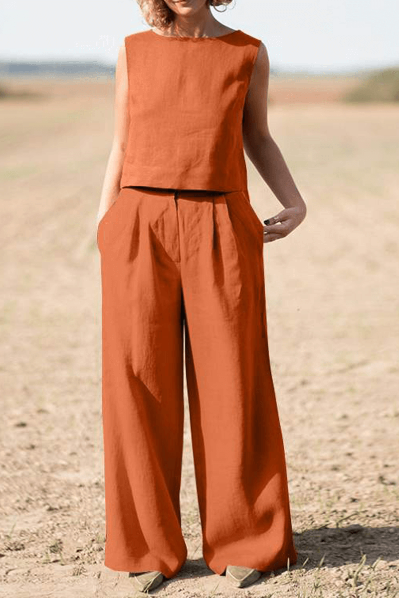 Comfortable Women's Casual Tee and Loose Fit Pant Set