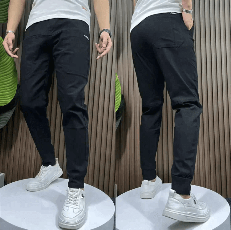 Men's Slim Fit Jog Pants with Stretch Waist