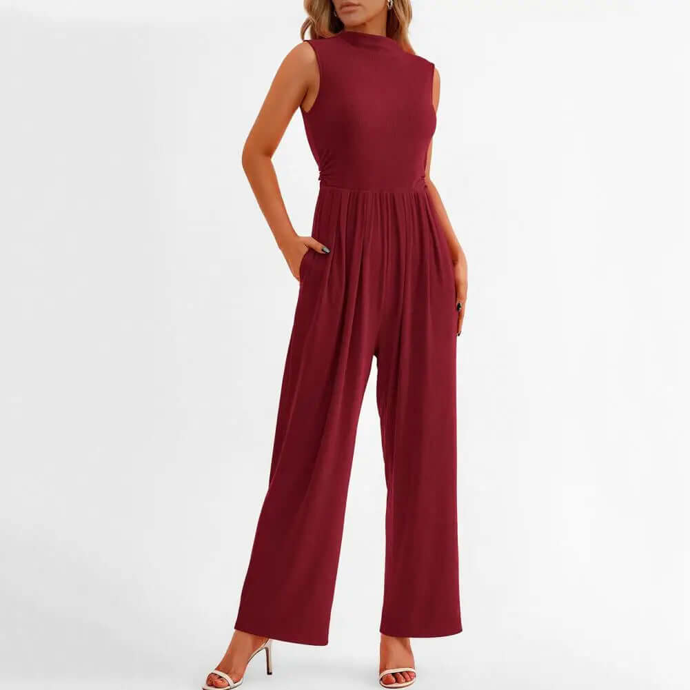Ladies' Chic Flowy Wide Leg Jumpsuit