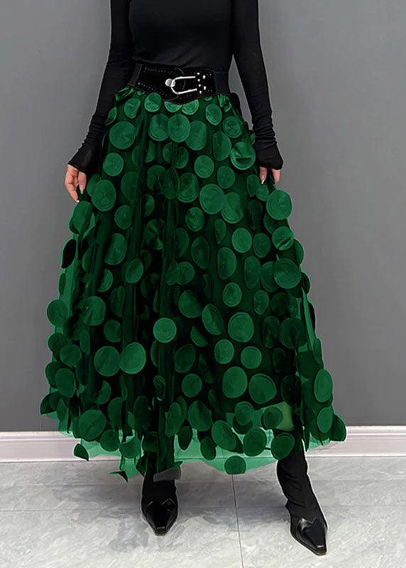 Floral Spot Flowy Mid Length Skirt
