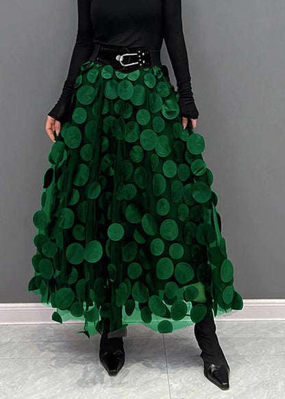 Floral Spot Flowy Mid Length Skirt