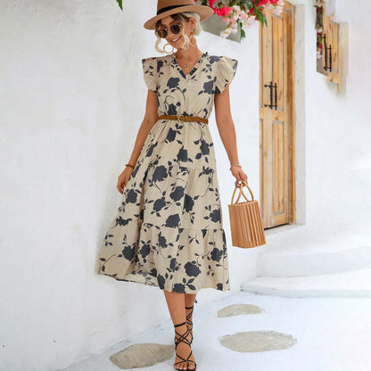 Classic Knee Length Floral Dress