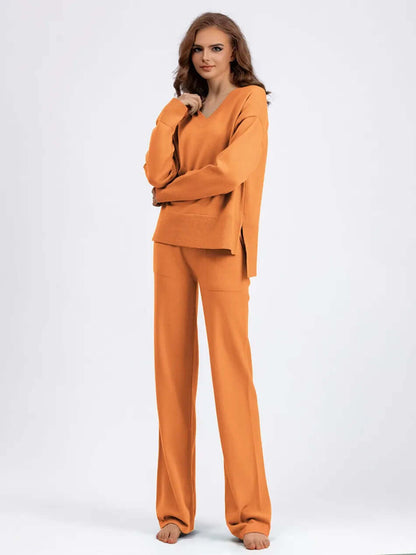 Ladies' Crew Neck Jumper and Loose Fit Pants Set