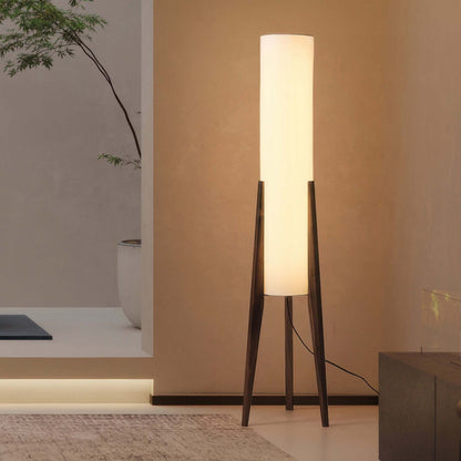 Natural Wooden Table Lamp with Linen Shade