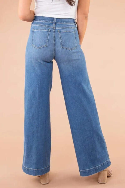 Ladies Loose Fit Straight Jeans