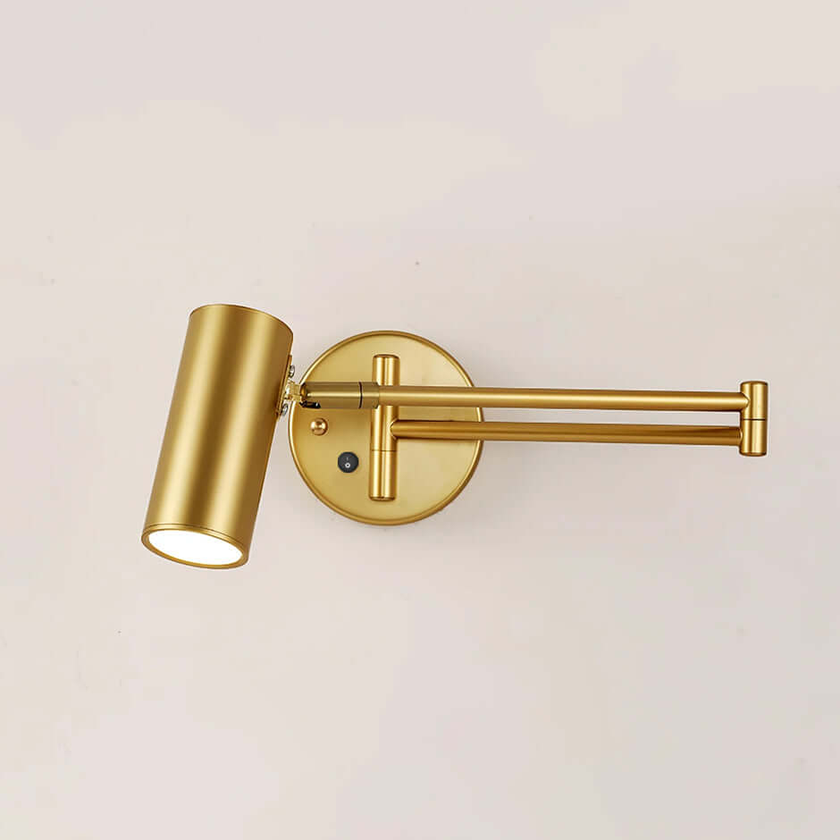 Flexible Brushed Steel LED Wall Light with Arm