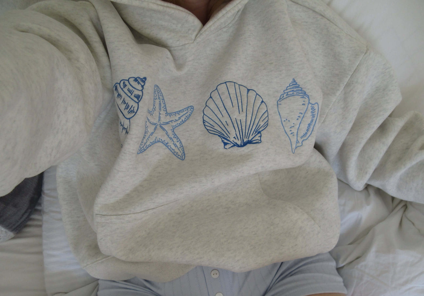 Beachy Coastal Hooded Sweatshirt