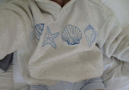 Beachy Coastal Hooded Sweatshirt