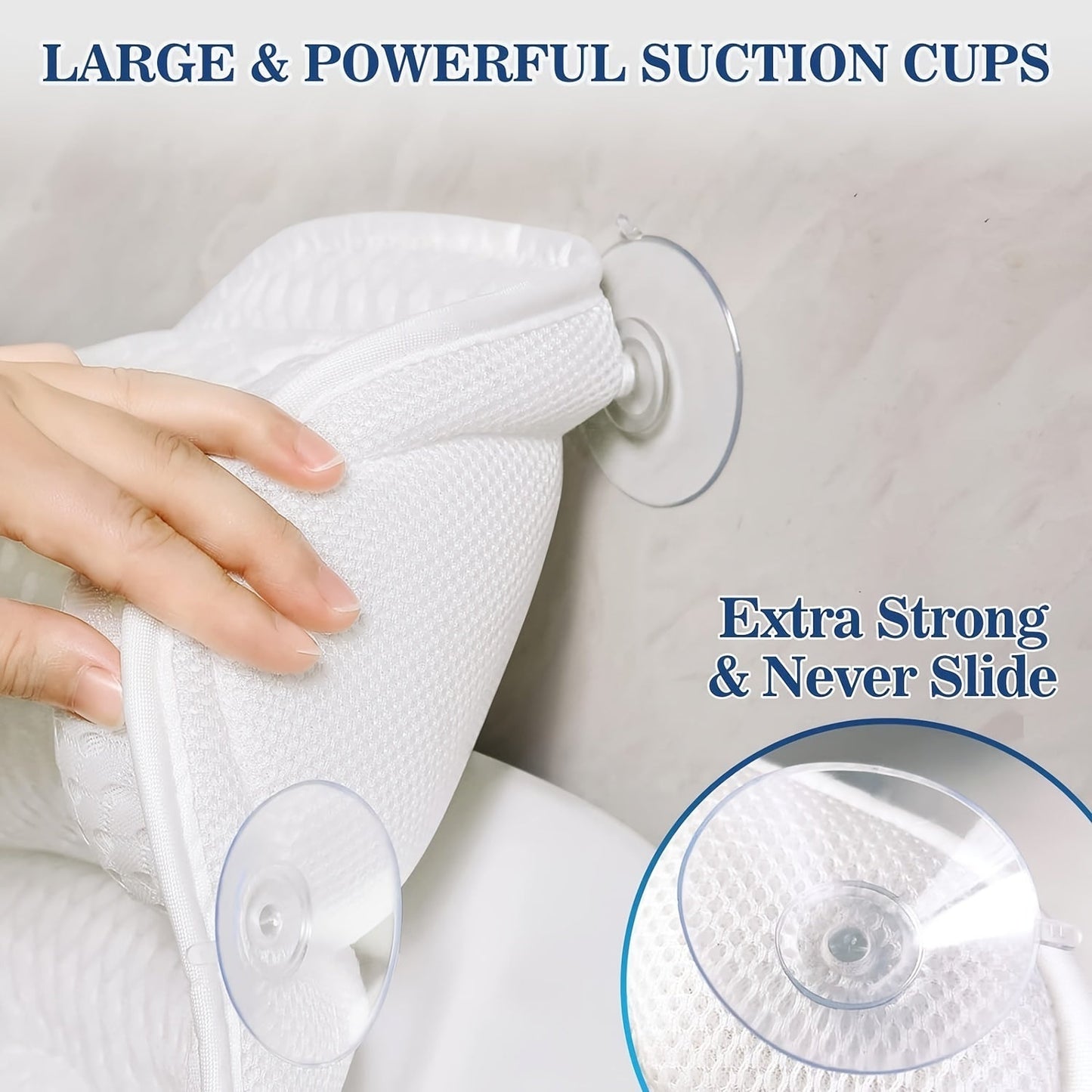 Soft Comfort Bath Pillow with Neck and Back Support