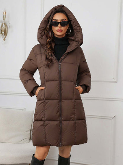 Ladies Warm Down Parka Jacket Coat - Luxivelle