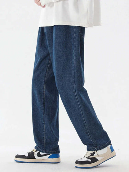 Comfortable Men's Straight Leg Casual Jeans