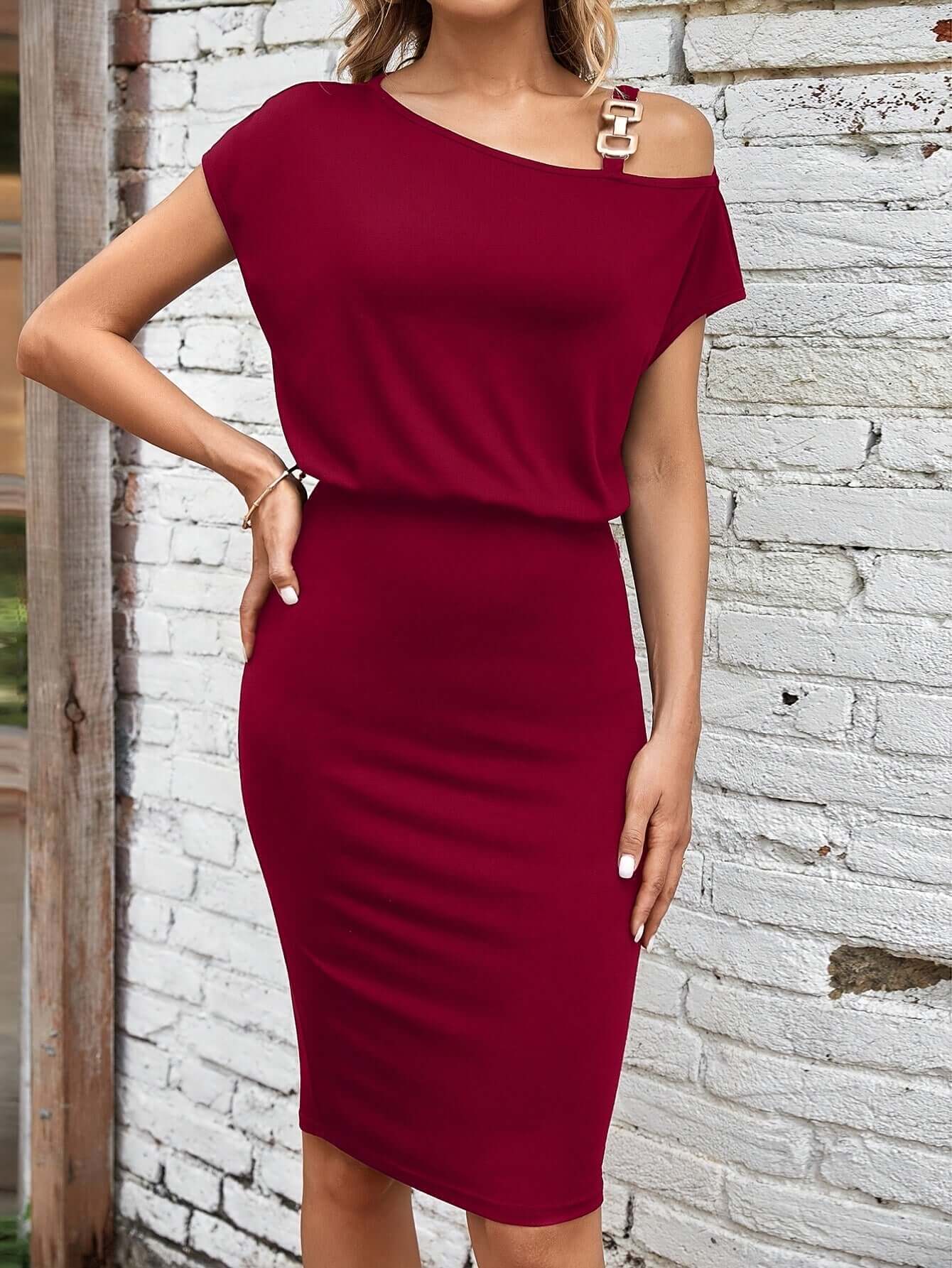 Chic Off Shoulder Mini Party Dress - Luxivelle
