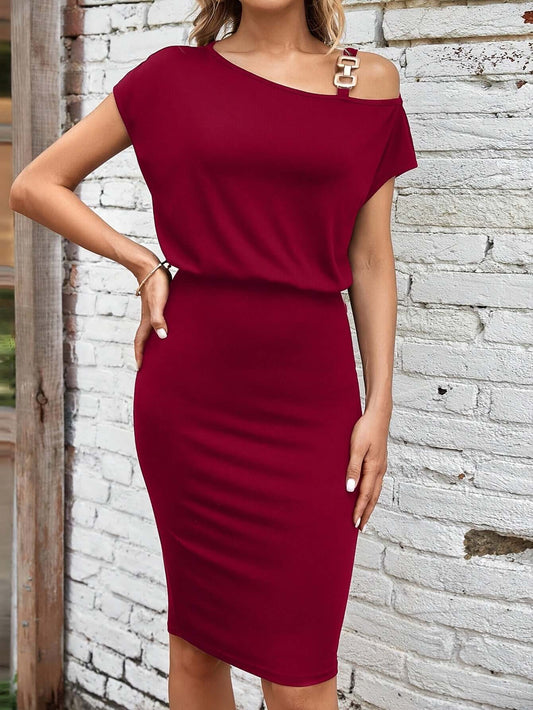 Chic Off Shoulder Mini Party Dress - Luxivelle