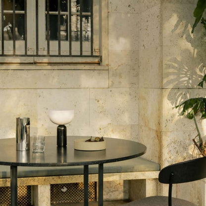 Contemporary Stone Table Lamp with Bright LED