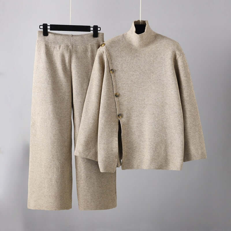 Cozy Women's Cable Knit Top Set