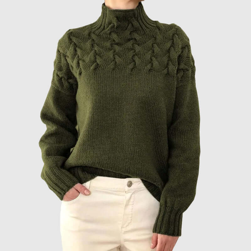 Warm Crew Neck Knit Wool Sweater