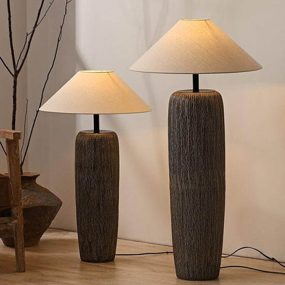 Traditional Wooden Table Lamp with Metal Details