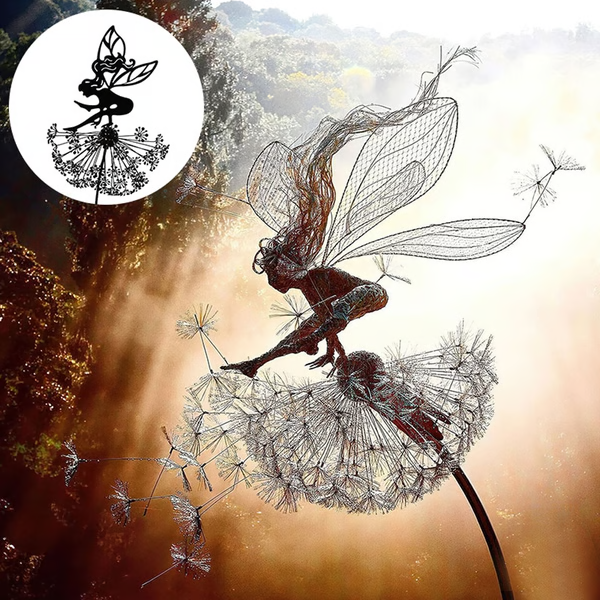 Garden Fairy Metal Yard Art Decor Statue - Luxivelle