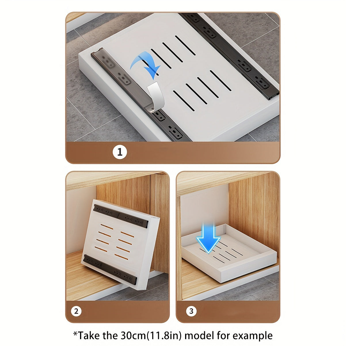 Compact Kitchen Slide Out Storage Shelf Organizer