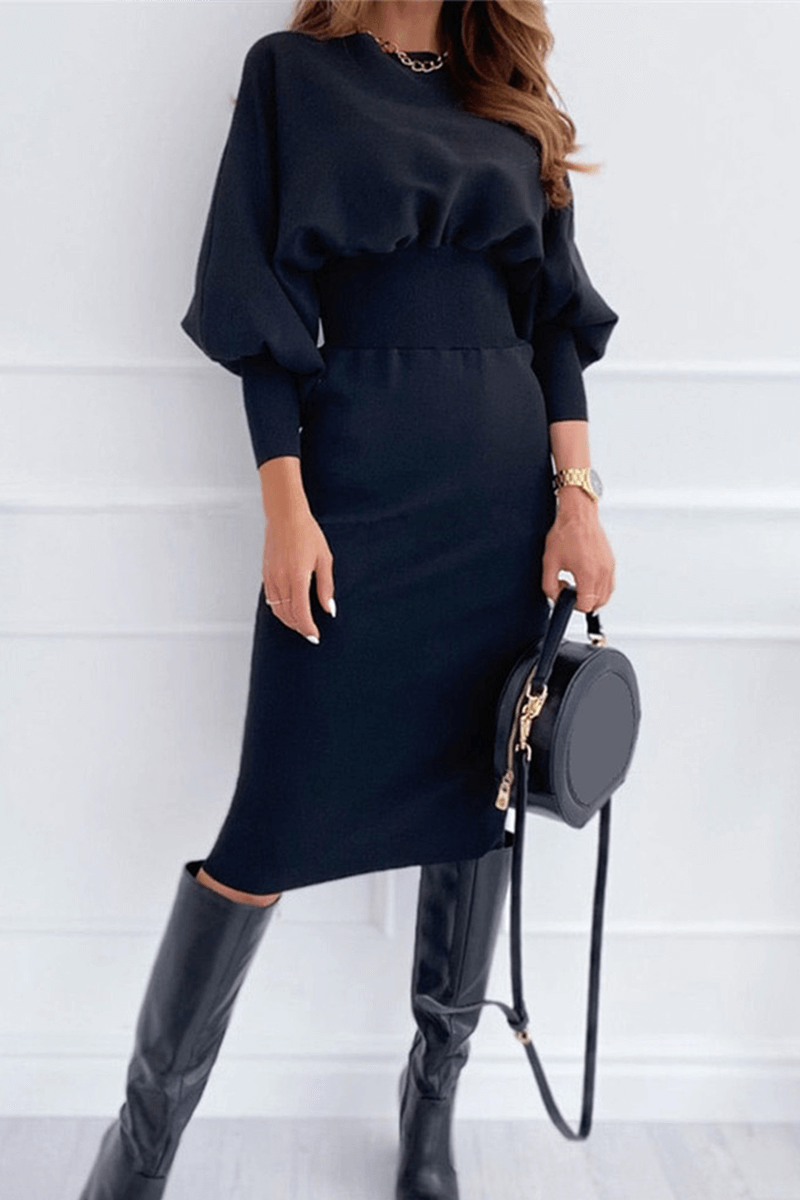 Ladies' Chic Bell Sleeve Mid Length Dress