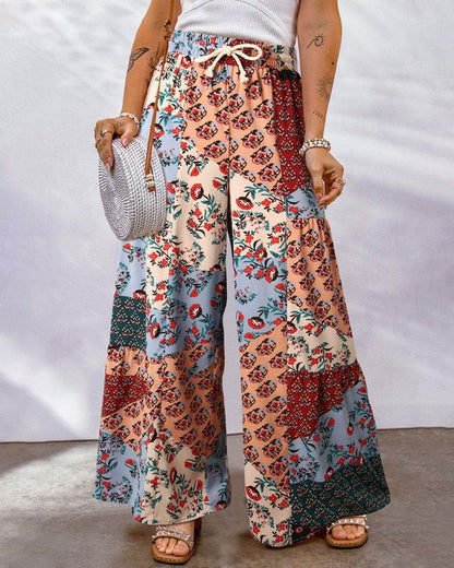 Ladies Loose Fit Wide Leg Pants