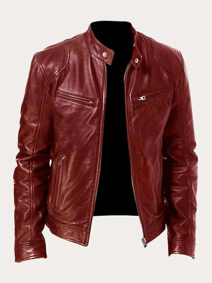 Vintage Style Genuine Leather Coat